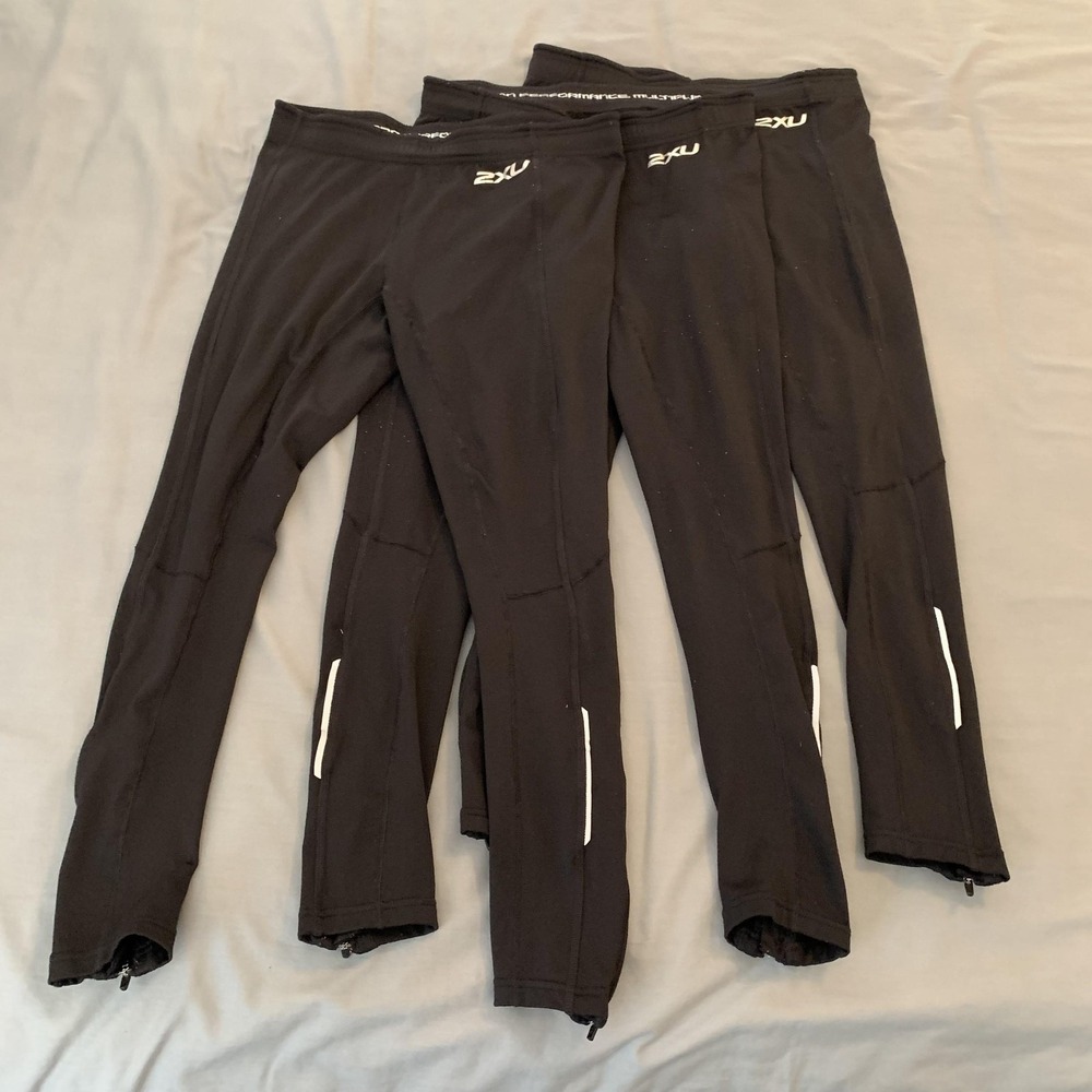 2XU Leggings Womans Medium Black Micro Climate Compression Running Lot Of 3